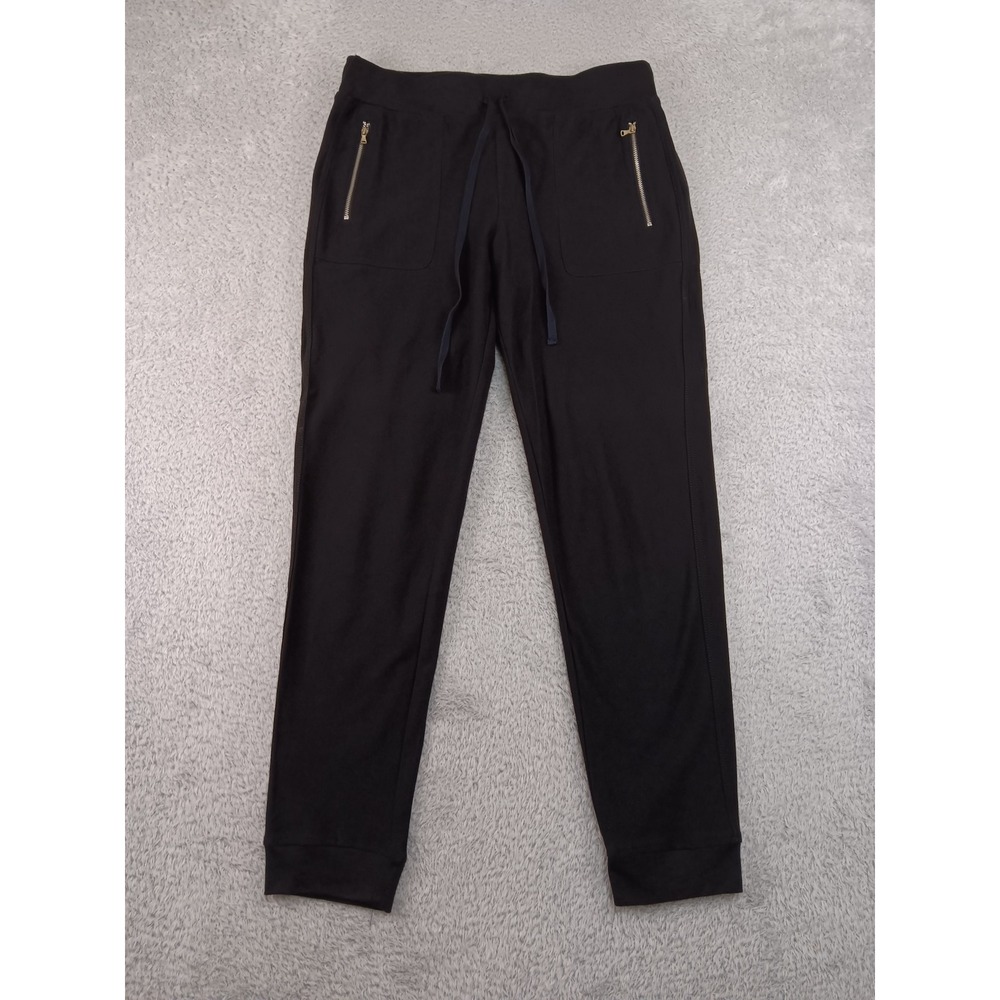Lou & Grey Jogger Pants Womens S (30x28) Black NWT Loft Zipper Pockets